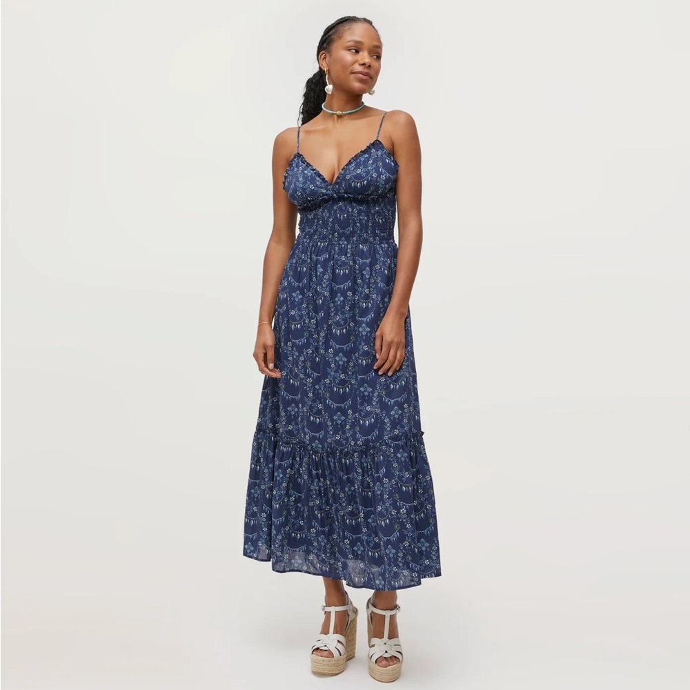 Hill House Home Dottie Nap Dress XXL NWT Navy Blue Charm Scallop print